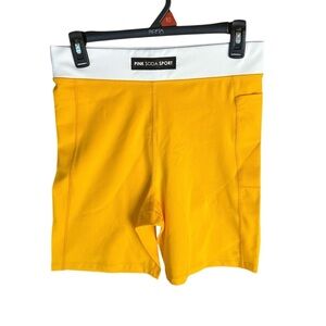 Women's Yellow Athletic Shorts